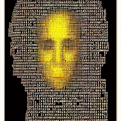 ascii art created with oil paint Stable Diffusion