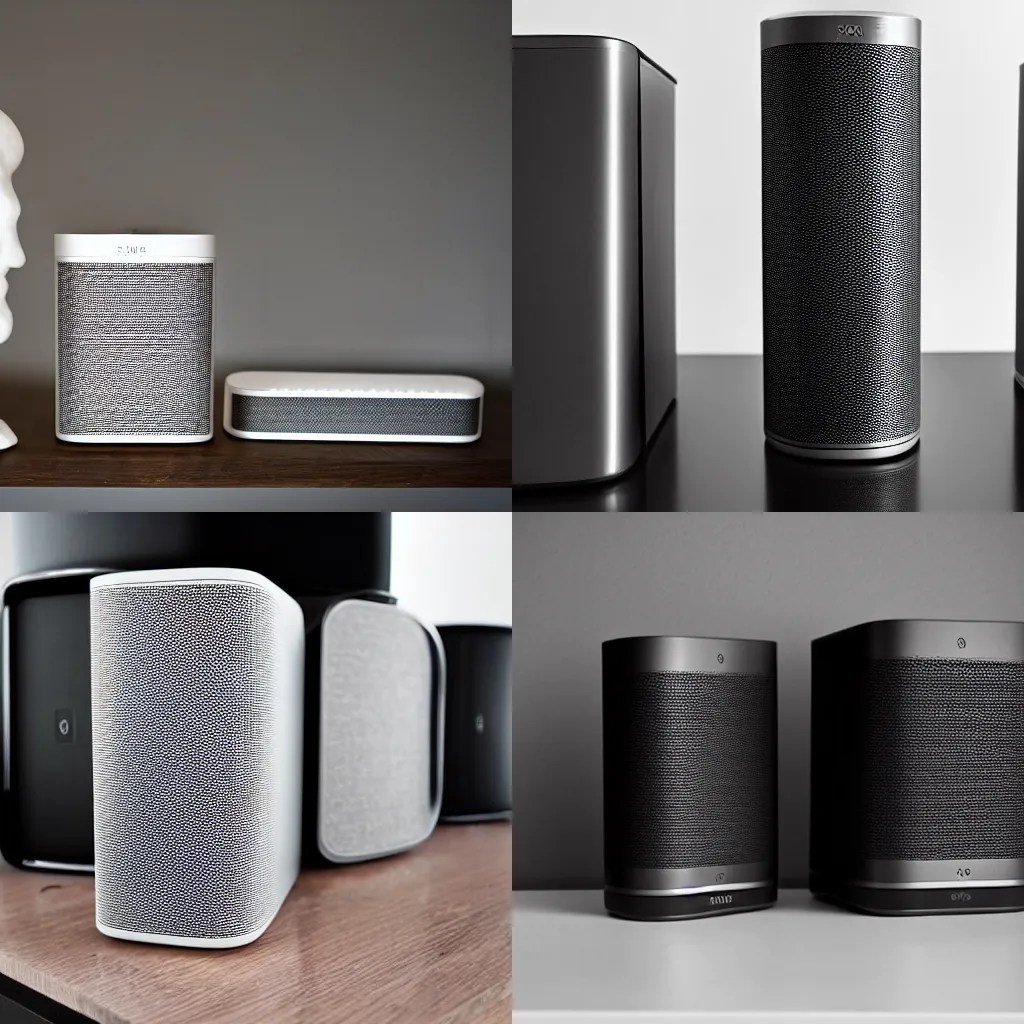 a set of sonos speakers, made of human ears Stable Diffusion OpenArt