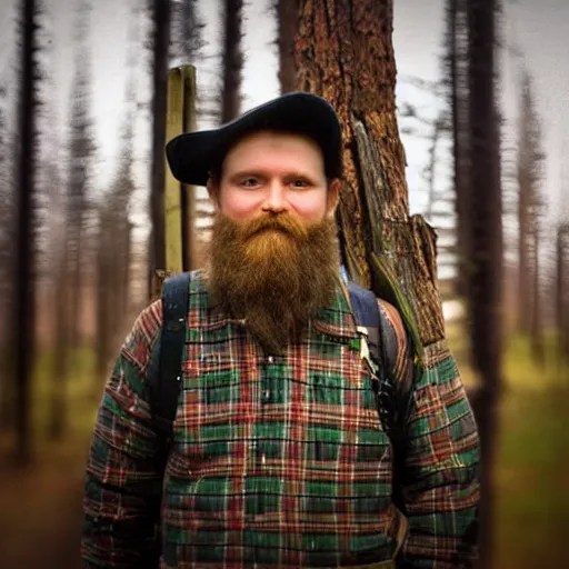 photo of a young pretty female finnish lumberjack Stable Diffusion