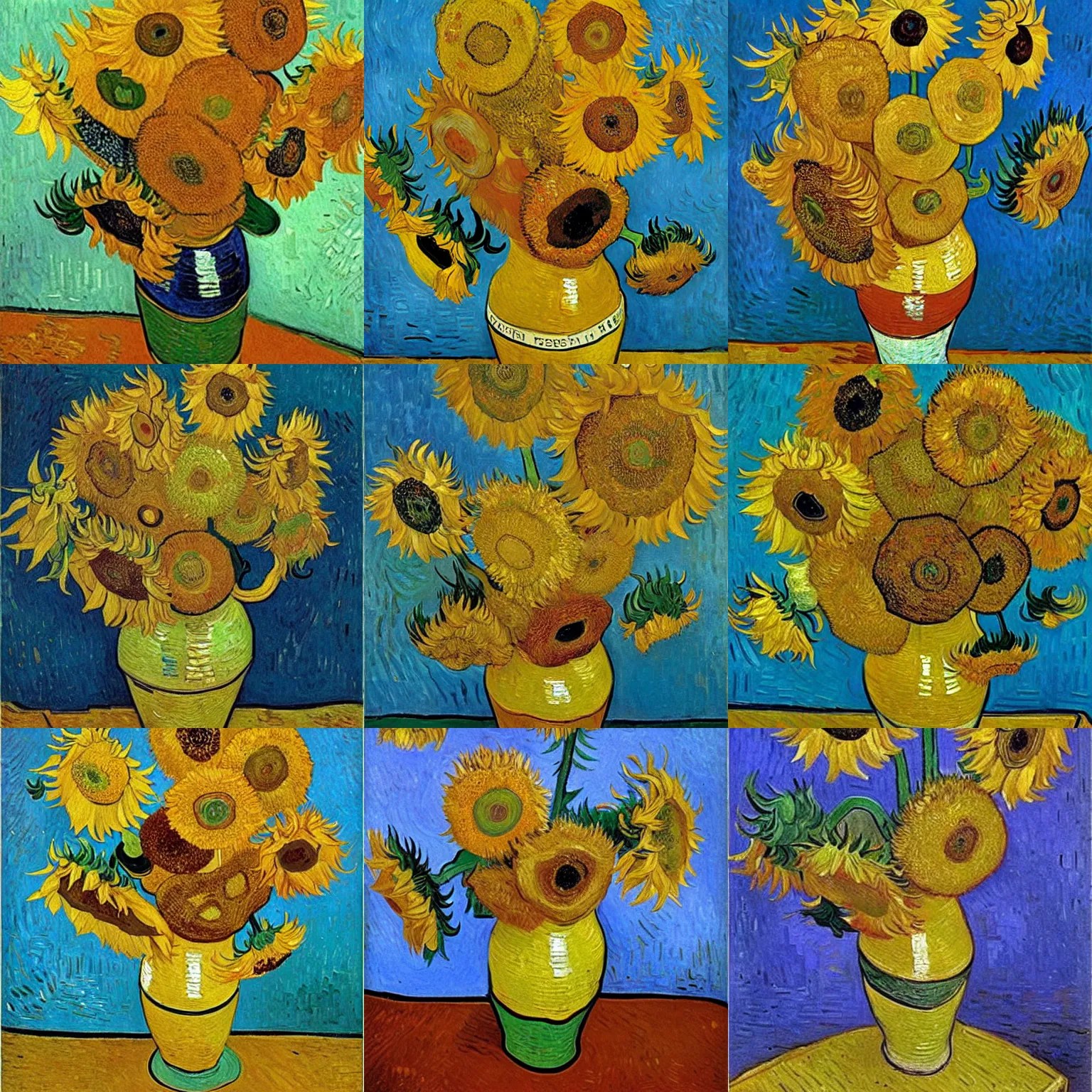 a vase of sunflower, painting by van gogh Stable Diffusion OpenArt