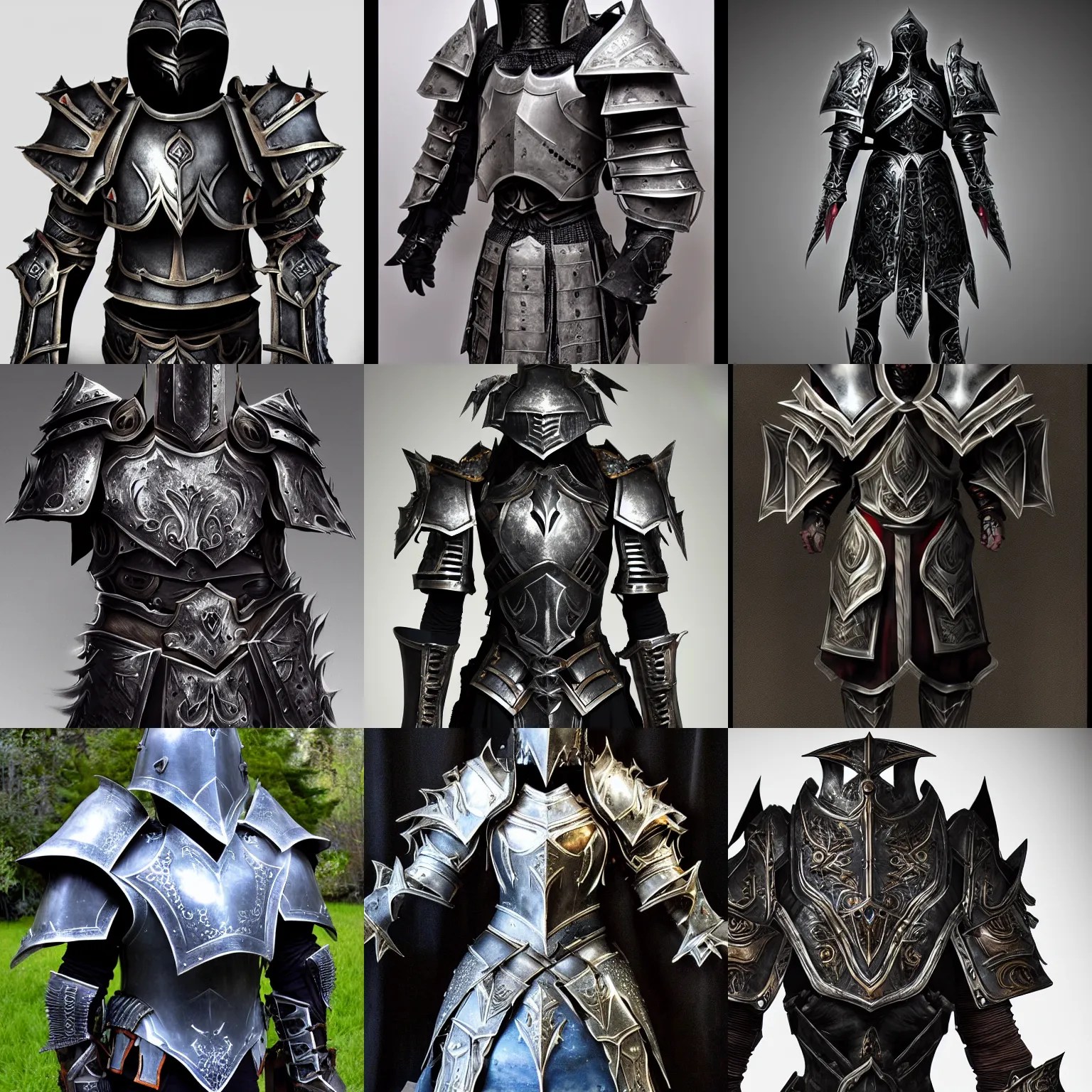 a death knights plate armor designed by Filippo Negroli Stable