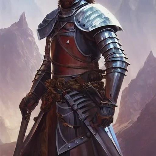 rugged male medieval knight, clint eastwood, D&D, Stable Diffusion