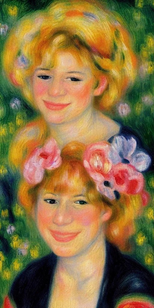 impressionist portrait of a smiling Black woman with Stable Diffusion