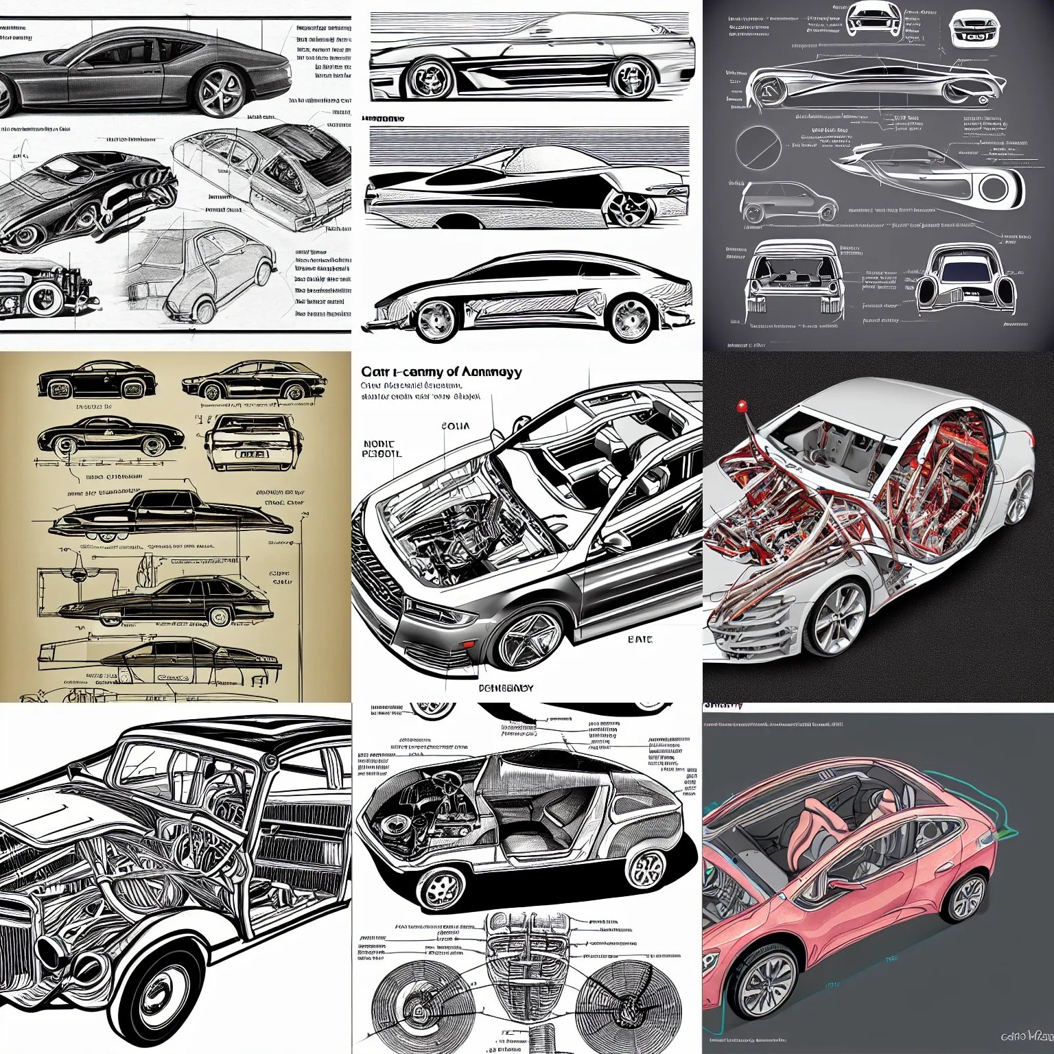 diagram anatomy of a car Stable Diffusion OpenArt