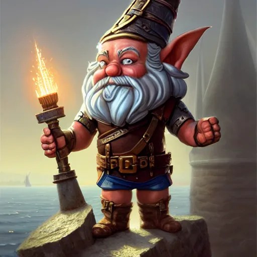 charming muscular gnome engineer, full body portrait, Stable Diffusion OpenArt