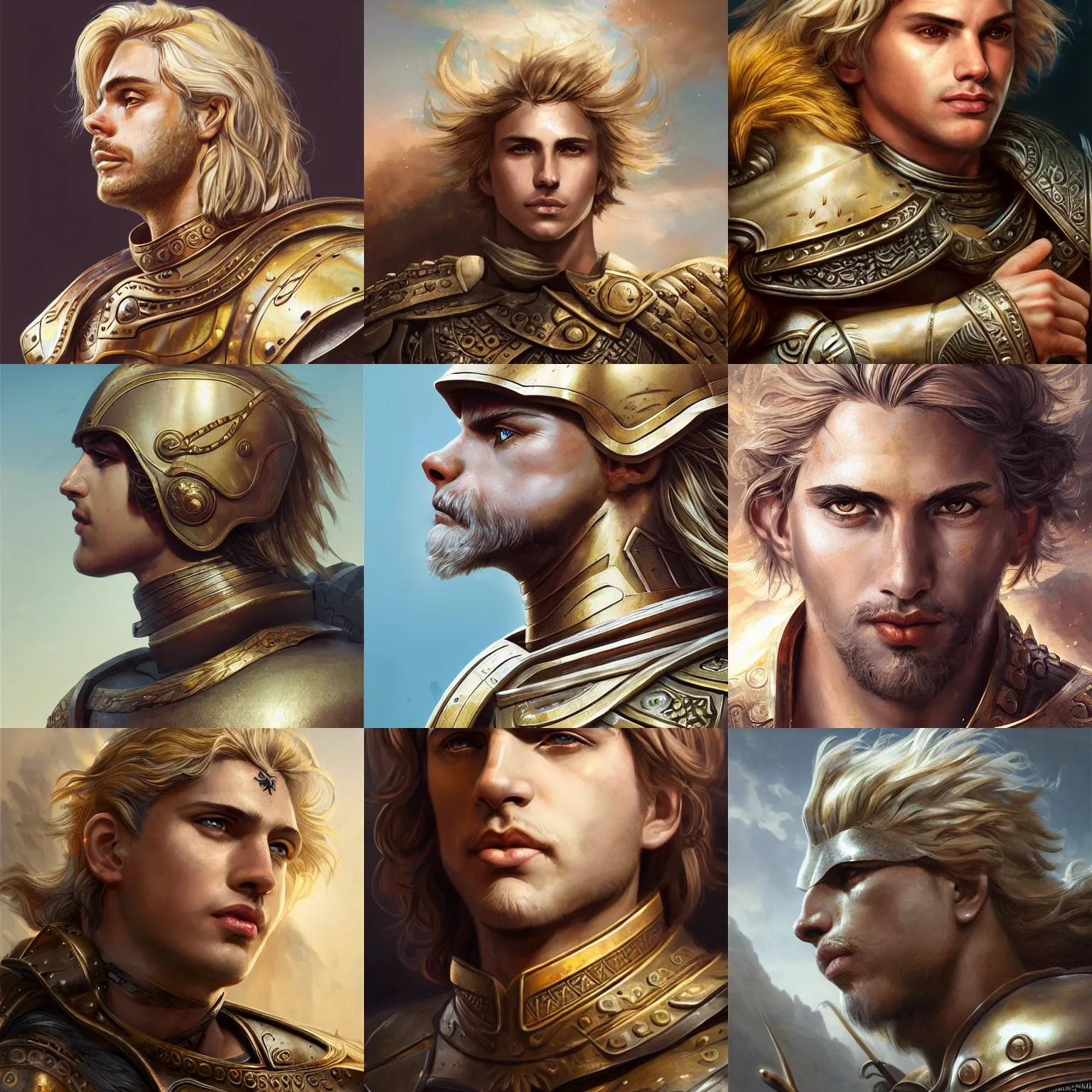 alexander the great, leonine, heterochromia, bronze Stable Diffusion