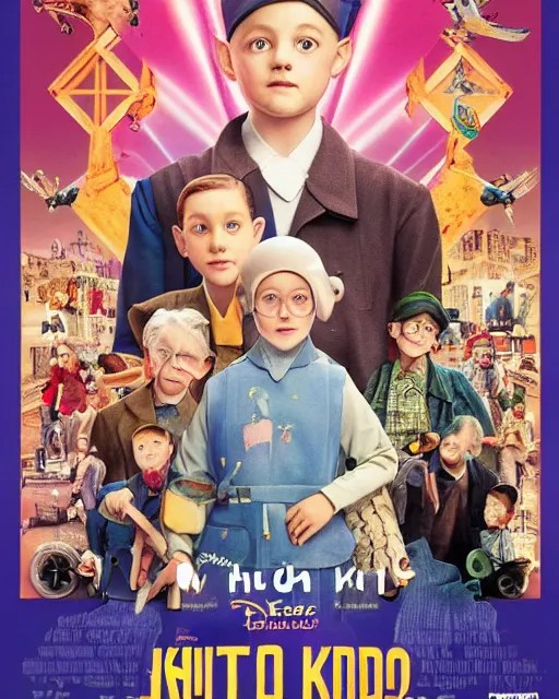 jojo rabbit kid, airbrush, drew struzan illustration Stable Diffusion