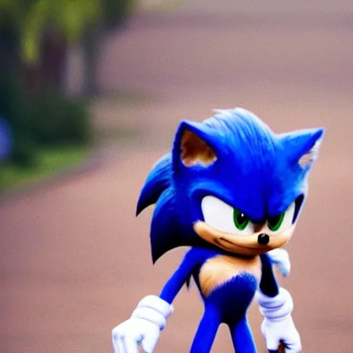 real life sonic the hedgehog as a small child Stable Diffusion