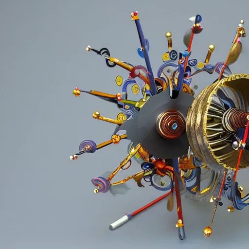 a sculpture using motors and electronics Stable Diffusion