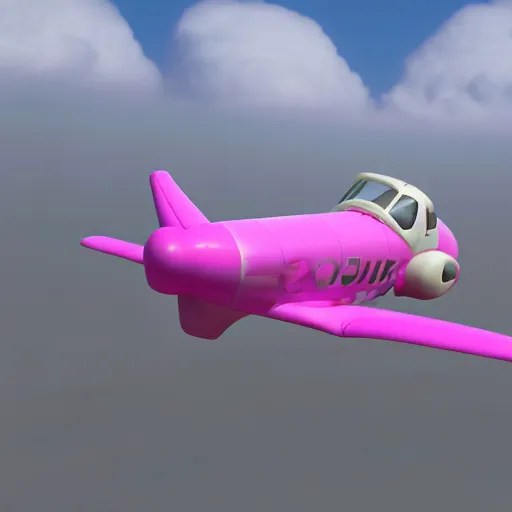 pilot cocker spaniel, pink airplane, pink pilot Stable Diffusion