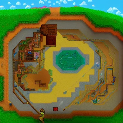 1 6 bit 2 d sandbox game, a portal to terraria. Stable Diffusion