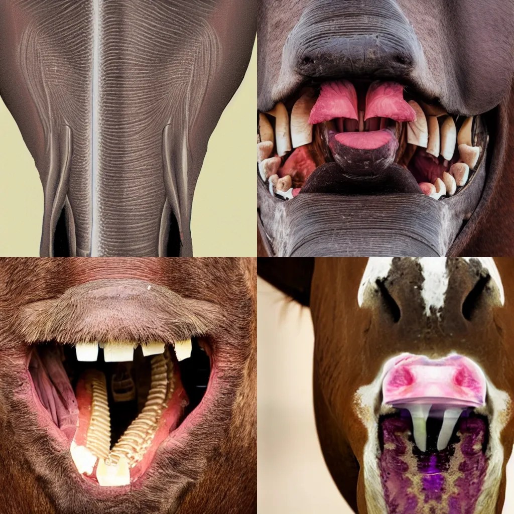 'the inside of a horse's mouth' Stable Diffusion OpenArt