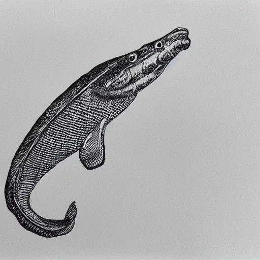moray eel outline, black ink on white paper Stable Diffusion OpenArt