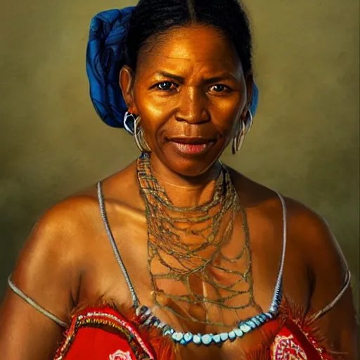 portrait of a surinam woman ( 3 5 ) from suriname in 2 Stable