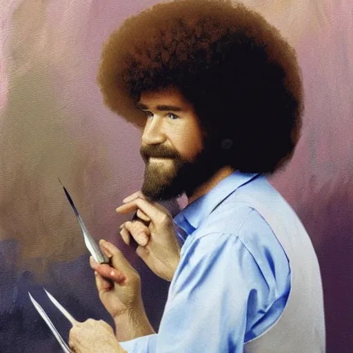bob ross painting with a knife Stable Diffusion OpenArt