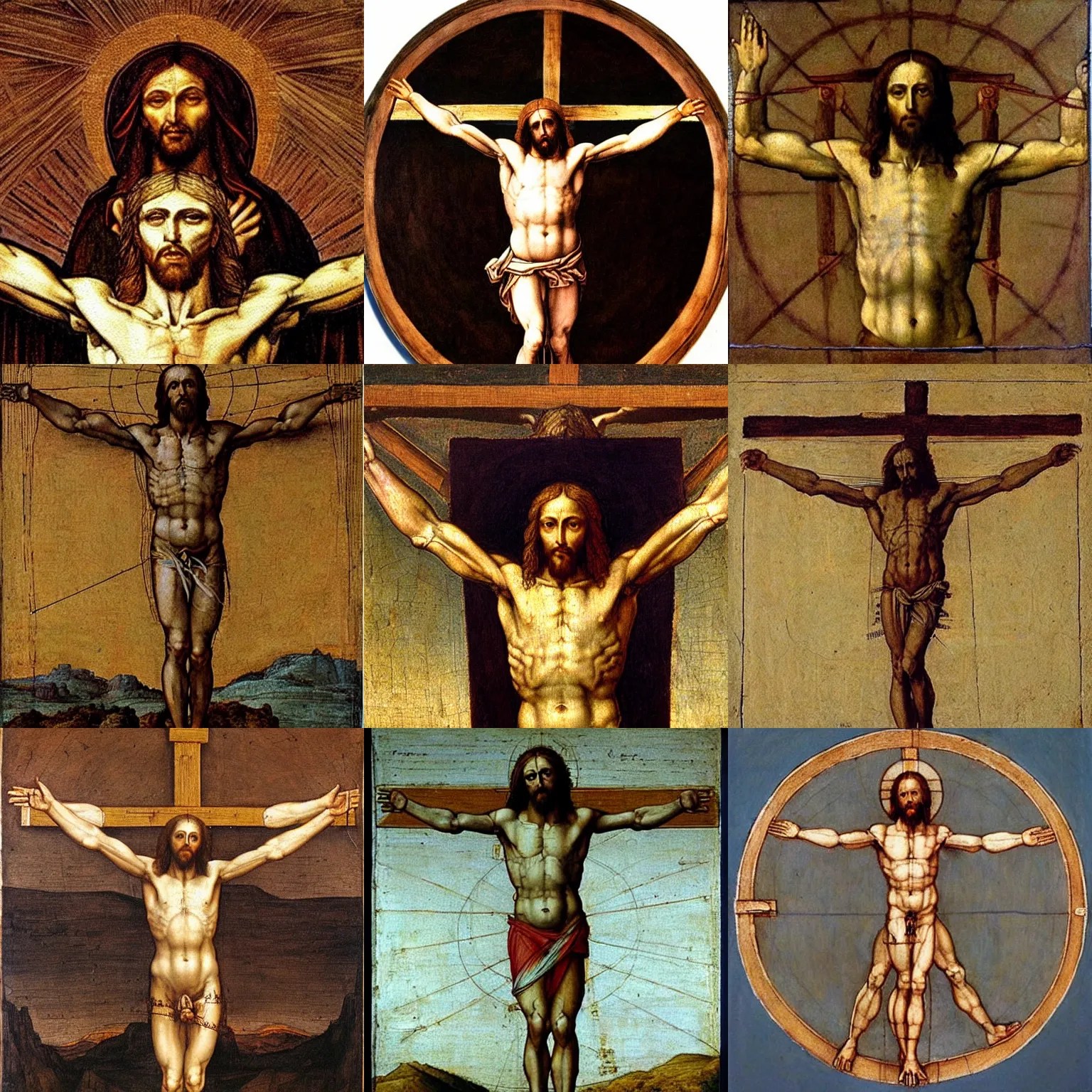 highly detailed painting of jezus christ crucified as Stable Diffusion