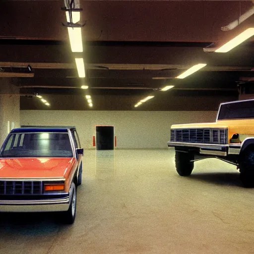1980 GNX Bronco, inside of an auto dealership, Stable Diffusion OpenArt