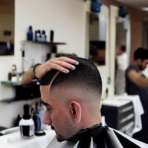 average turkish barber haircut Stable Diffusion