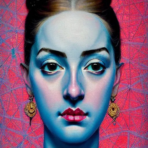 allover painting close up portrait of elegantly Stable Diffusion