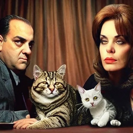 the sopranos with cats Stable Diffusion