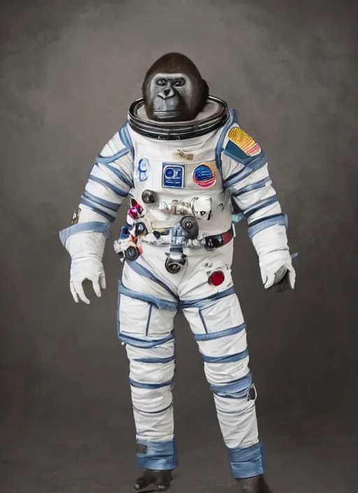 full body photo of a gorilla in a space suit. Stable Diffusion OpenArt