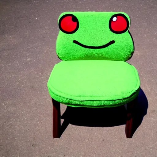 Froggy Chair from Animal crossing as a chair in real Stable Diffusion OpenArt