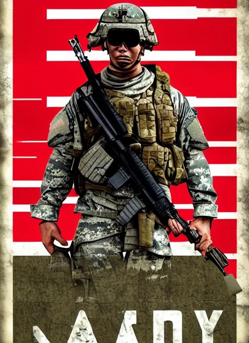 modern war military poster inspired by call of duty Stable Diffusion