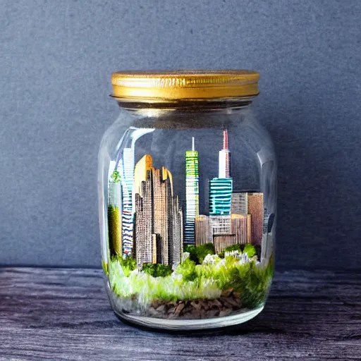 city in a jar Stable Diffusion OpenArt
