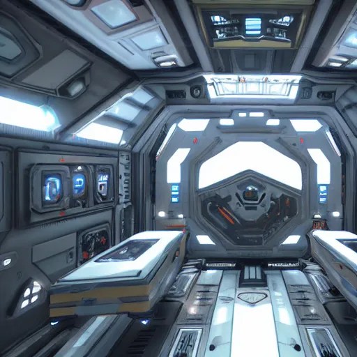 the interior of a space ship from star citizen Stable Diffusion