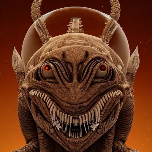 A detailed alien portrait, with intricate ivory Stable Diffusion OpenArt