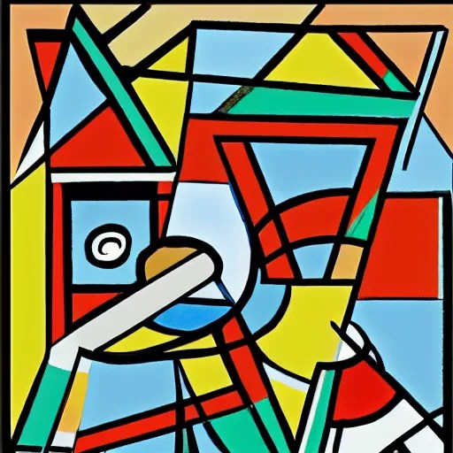 crossword puzzle painted by picasso, high quality Stable Diffusion