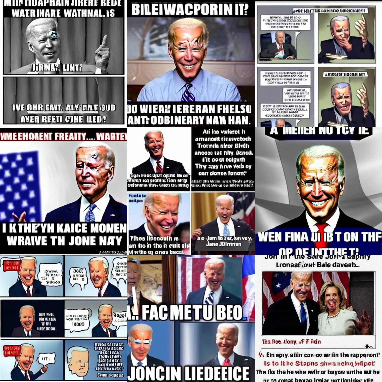a funny hilarious conservative meme about joe biden Stable Diffusion