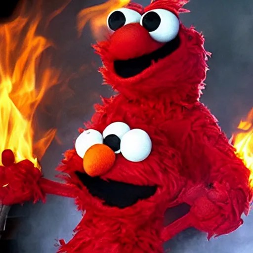 Elmo burning alive Stable Diffusion OpenArt