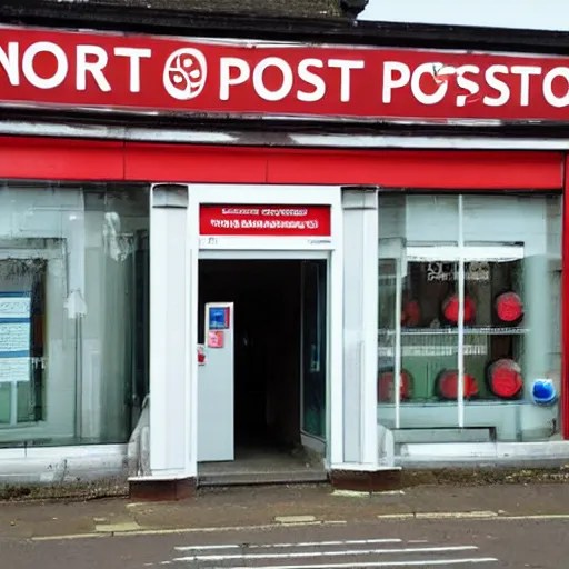 photograph of North Allerton post office as a portal Stable Diffusion