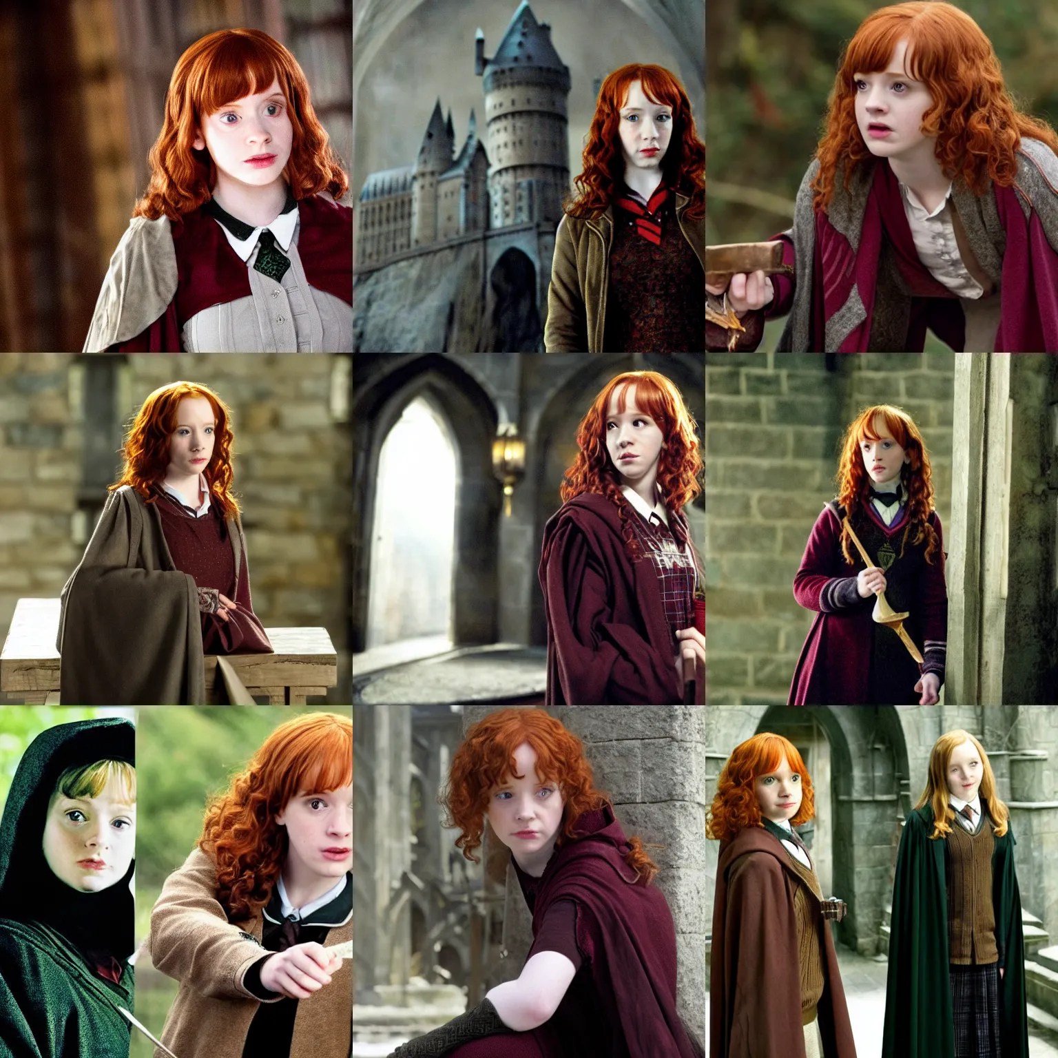 female hogwarts student played by young christina Stable Diffusion