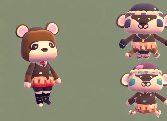 extremely cute chibi bear animal crossing villager. Stable Diffusion