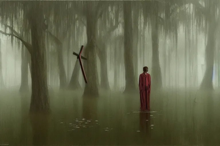 scene from louisiana swamps, secret voodoo cult, Stable Diffusion