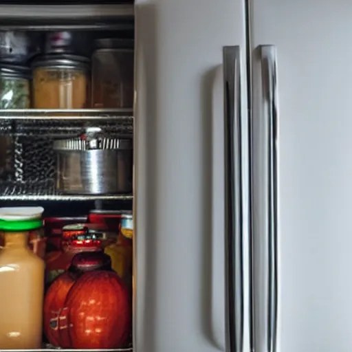 the ghost that turns off the light inside the fridge Stable Diffusion