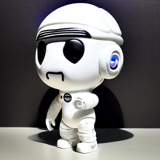 an all white art vinyl figure, in the style of Stable Diffusion OpenArt