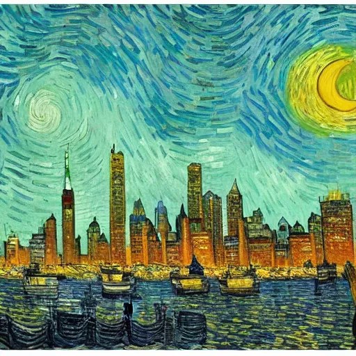 new york city painted by vincent van gogh Stable Diffusion OpenArt