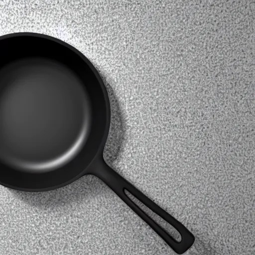3D render of a cast iron skillet in the dishwasher Stable Diffusion