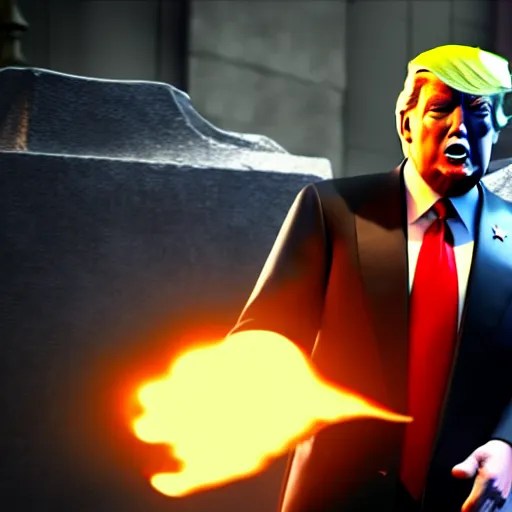 Donald Trump fights Joe Biden in Mortal Kombat 11 Stable Diffusion