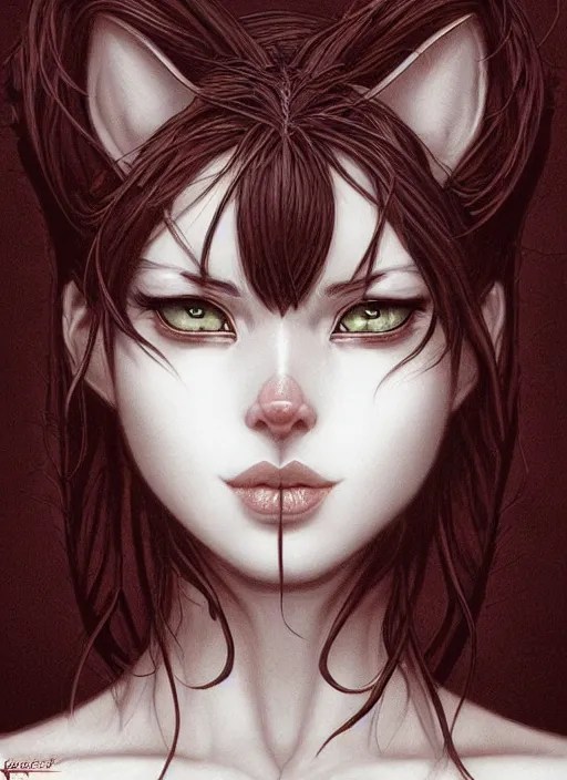 a detailed face of a cat girl, rule of thirds, Stable Diffusion OpenArt