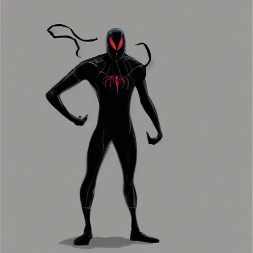 black suit spiderman by vermeer, concept art Stable Diffusion OpenArt