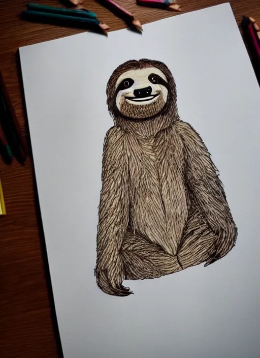 drawing of a sloth urban outfitters style Stable Diffusion OpenArt