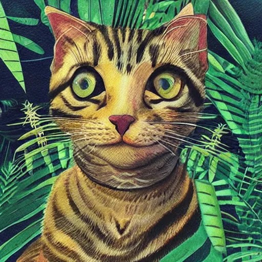 abstract tabby cat in a jungle ” Stable Diffusion OpenArt