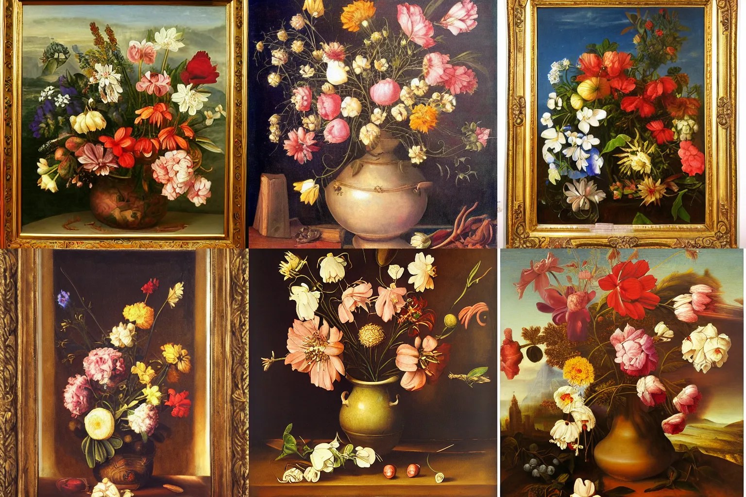 renaissance flower oil painting Stable Diffusion OpenArt
