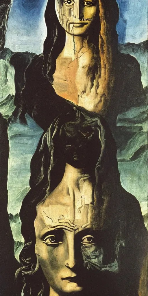 Gioconda by david caspar friedrich, hr giger, Stable Diffusion