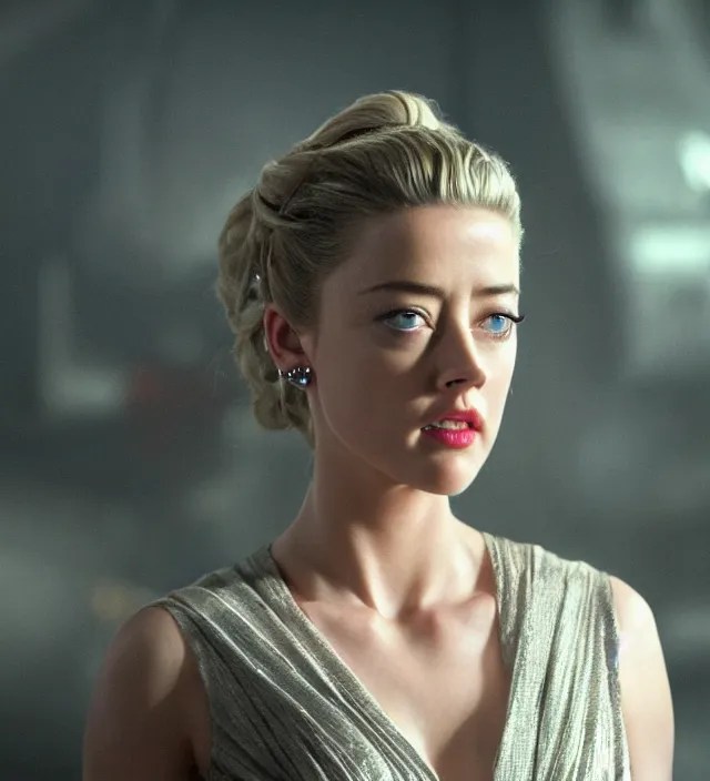 amber heard in star wars, movie still frame, hd, Stable Diffusion