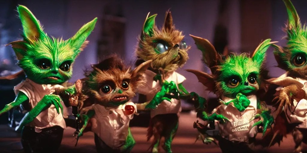 Gremlins movie, the gremlins are so high, trending on Stable